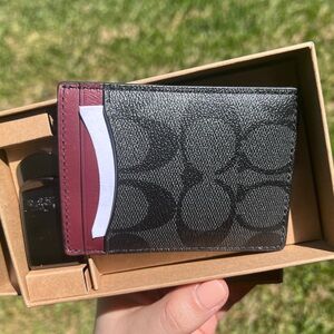 COACH card holder and money clip